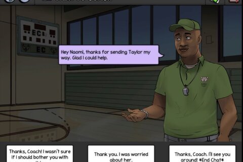The game is called PlaySmart and it works by giving players real-life scenarios to navigate. (Courtesy PlaySmart) 